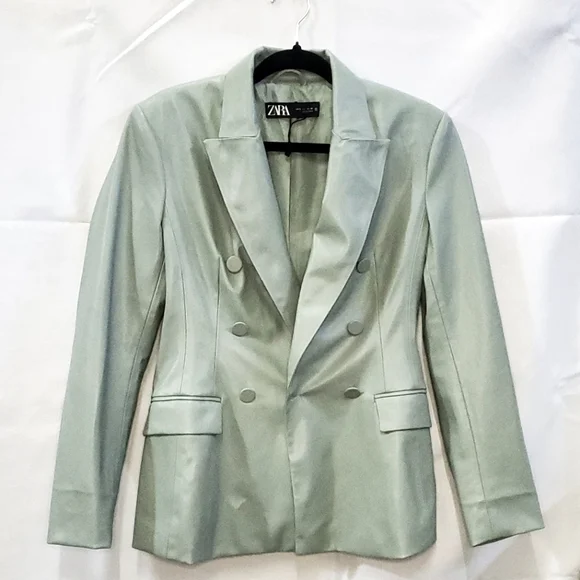 Faux Leather Suit Jacket - Picture 1 of 1